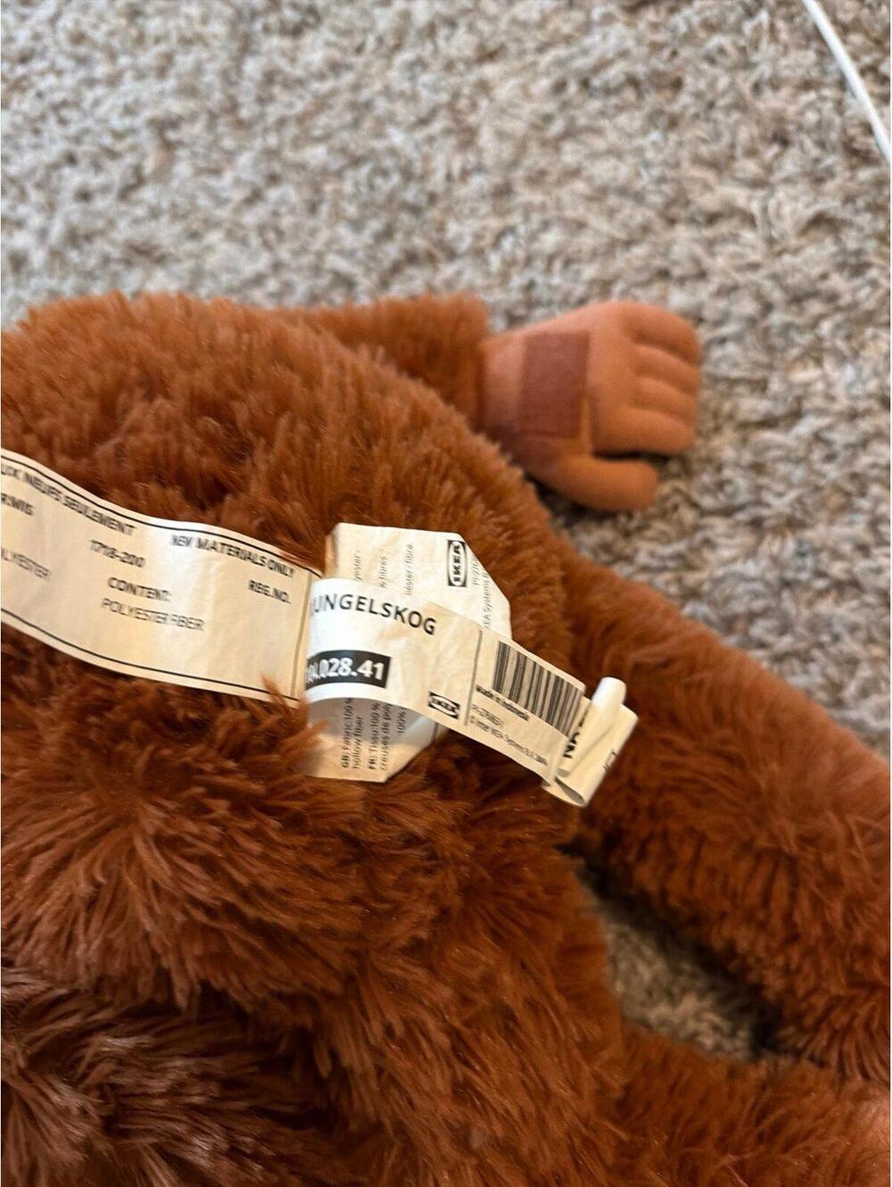 Ikea Brown Plush Monkey Stuffed Animal Toy - Picture 2 of 2